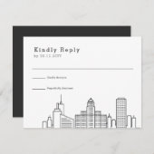 Mariage à Buffalo, New York | RSVP de la skyline s (Devant / Derrière)