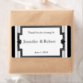 Mariage à cadre Art déco Étiquette à bouteille d'e (En situation)