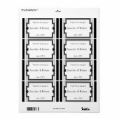 Mariage à cadre Art déco Étiquette à bouteille d'e (Feuille entière)