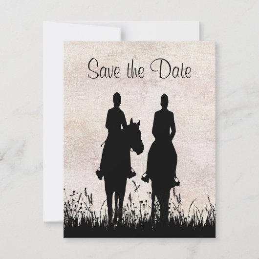 Mariage à cheval Équitation Save the Date (Devant)