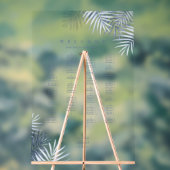 Mariage à feuilles de palme luxuriantes, siège ble (Neutre)