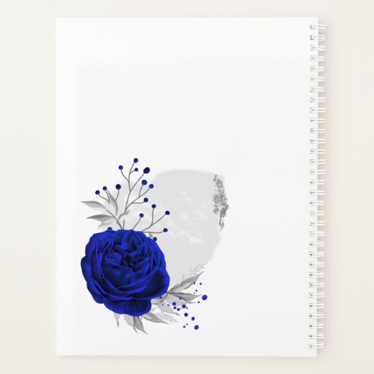 mariage à fleurs bleu royal (Dos)