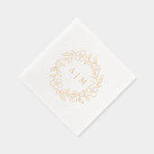 Mariage à huile d'or de couronne de monogramme Flo (Droite)