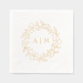 Mariage à huile d'or de couronne de monogramme Flo (Recto)