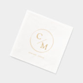 Mariage à huile Monogramme du cadre circulaire (Gauche)