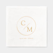 Mariage à huile Monogramme du cadre circulaire (Recto)