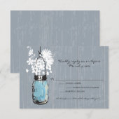 Mariage à jarres Mason suspendues rustiques RSVP (Devant / Derrière)