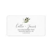 Mariage à la Branche d'Olive moderne Étiquettes de (Devant)