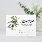 Mariage à la branche d'olivier peint RSVP (Debout devant)