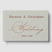 Mariage à la branche d'olivier vert sauge monogram (Recto)