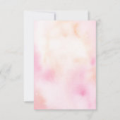 Mariage à la florale rose et blanche Peach RSVP (Dos)