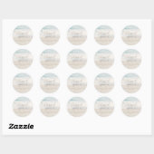 Mariage à la Plage | Autocollant de remerciement (Feuille)