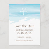 Mariage à la plage Enregistrez la date ı Carte pos (Devant)