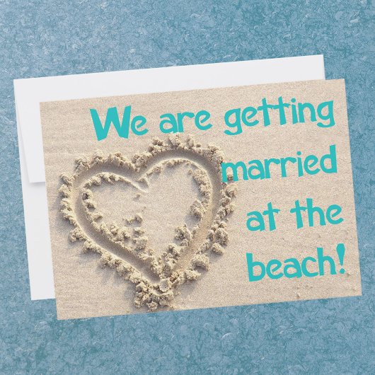 Mariage à la Plage Invitation de Fête de Mariage