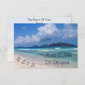 mariage à la plage RSVP standard 3,5 x 5 (Devant / Derrière)