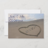 mariage à la plage RSVP standard 3,5 x 5 (Devant)