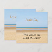 Mariage À La Plage Serez-Vous Ma Carte D'Honneur D (Devant / Derrière)
