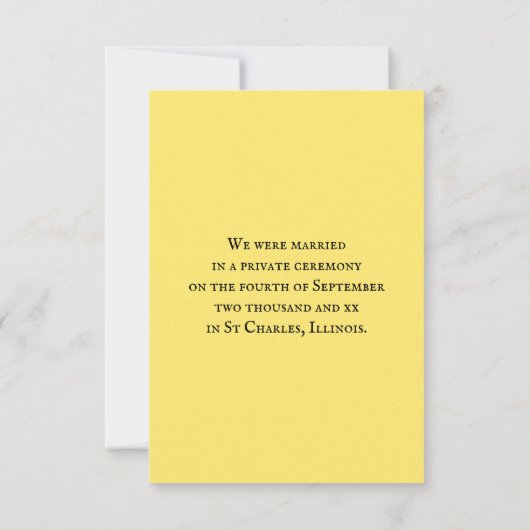 Mariage à la selle occidentale / Faire-part d'Elop (Dos)