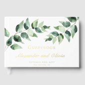 Mariage à l'aquarelle Eucalyptus | Blanc (Recto)