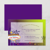 Mariage à Las Vegas Destination Fun RSVP (Devant / Derrière)