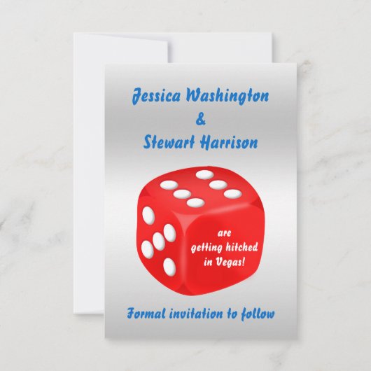 Mariage à Las Vegas Save The Date (Dos)