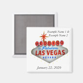 Mariage à Las Vegas Save the Date Magnet (Recto/Verso)