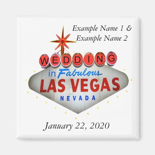 Mariage à Las Vegas Save the Date Magnet (Devant)