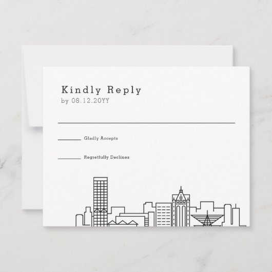 Mariage à Milwaukee | RSVP à la ligne d'horizon st (Devant)