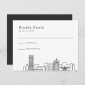 Mariage à Milwaukee | RSVP à la ligne d'horizon st (Devant / Derrière)