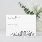 Mariage à Oakland | RSVP à la skyline stylisée (Debout devant)