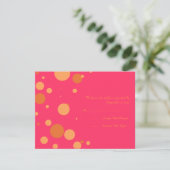Mariage à points de Polka orange et rose RSVP (Debout devant)