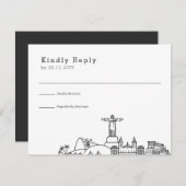 Mariage à Rio de Janeiro | RSVP de la skyline styl (Devant / Derrière)