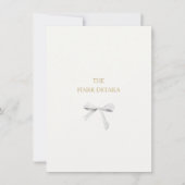 Mariage à ruban blanc tendance Détails Carte de bo (Devant)