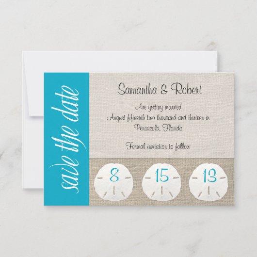 Mariage à Sand Dollar Beach Save the Date Malibu (Devant)