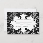 Mariage à thème Halloween vampire RSVP (Dos)