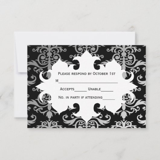Mariage à thème Halloween vampire RSVP (Dos)