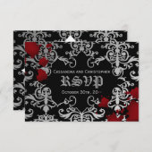 Mariage à thème Halloween vampire RSVP (Devant / Derrière)