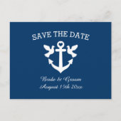 Mariage à thème nautique chic enregistrer la carte (Devant)