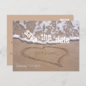 Mariage À Thème Plage Enregistrer La Date Carte Po (Devant / Derrière)
