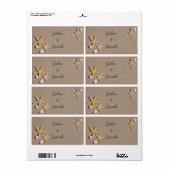 Mariage à thème plage Favoriser les Étiquettes (Feuille entière)
