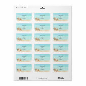 Mariage à thème plage Favoriser les Étiquettes (Feuille entière)