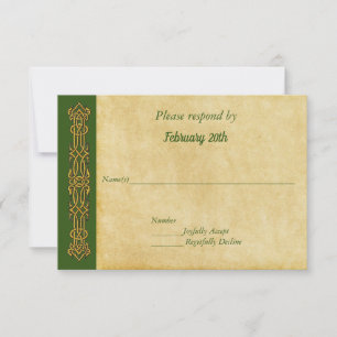 Mariage à thème romantique irlandais RSVP