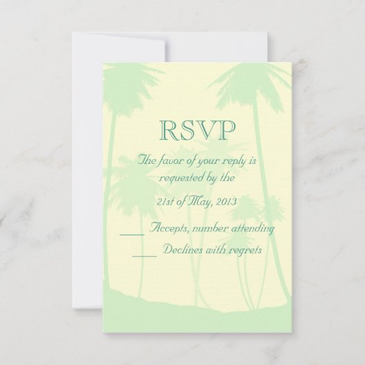 Mariage à thème tropical RSVP (Devant)