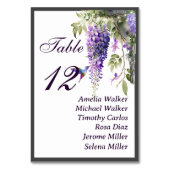 Mariage à thème Wisteria pourpre Carte de siège (Par défaut)