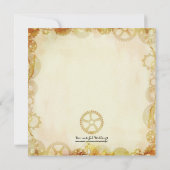 Mariage à vapeur, invitation 5,25 po x 5,25 po (Dos)