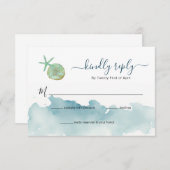 Mariage à Watercolor Ocean Beach RSVP (Devant / Derrière)