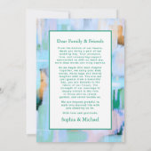 Mariage Abstrait coloré Carte de remerciements ble (Dos)