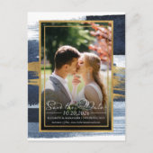 Mariage Abstrait Enregistrer la date Invitations | (Devant)
