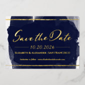 Mariage Abstrait Enregistrer la date Invitations | (Recto)