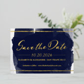 Mariage Abstrait Enregistrer la date Invitations | (Debout devant)